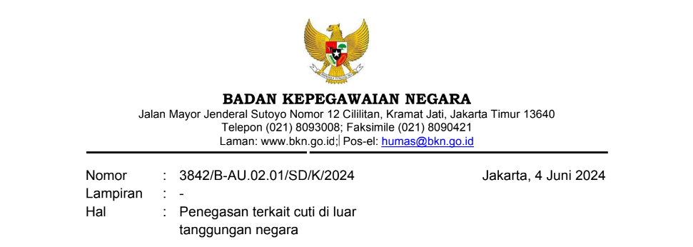 Penegasan BKN terkait CLTN Aparatur Sipil Negara