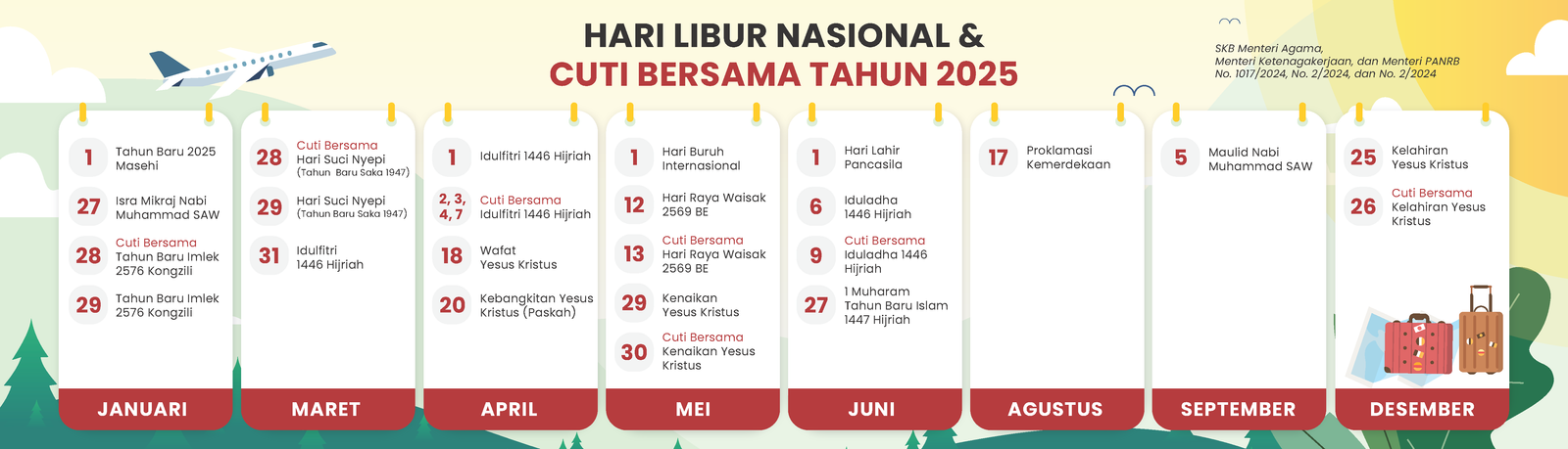 Daftar Cuti Bersama Tahun 2024